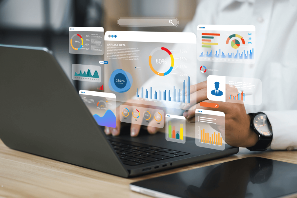 Professionals reviewing work on screen—cloud workplace context